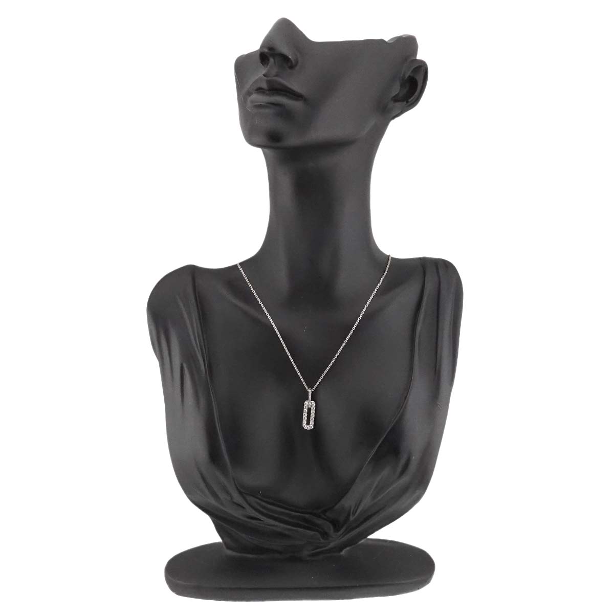 Diamond Necklace 18K White Gold 750