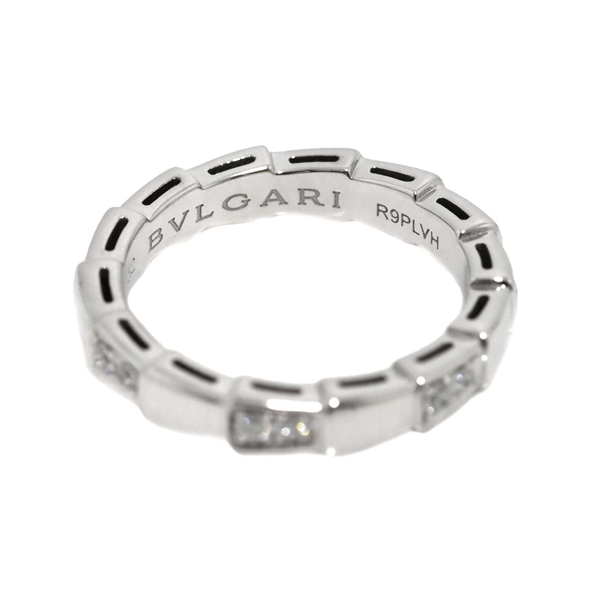 Serpenti Viper Diamond Ring 18K White Gold 750 size52 6(US)