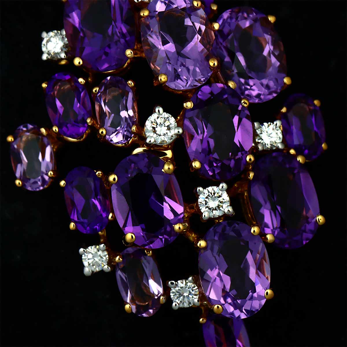 Amethyst Diamond Necklace 18K PG 750 90295156