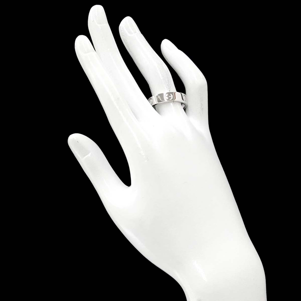 Love Ring Diamond 3P 18K White Gold 750 size61 9-9.5(US)