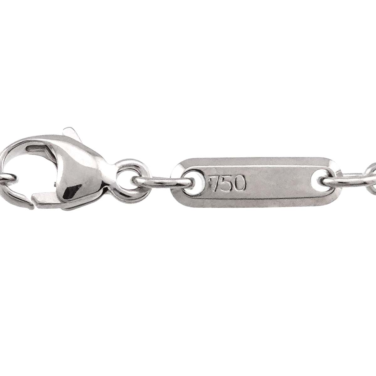 Happy Diamond Heart Necklace 18K White Gold 750