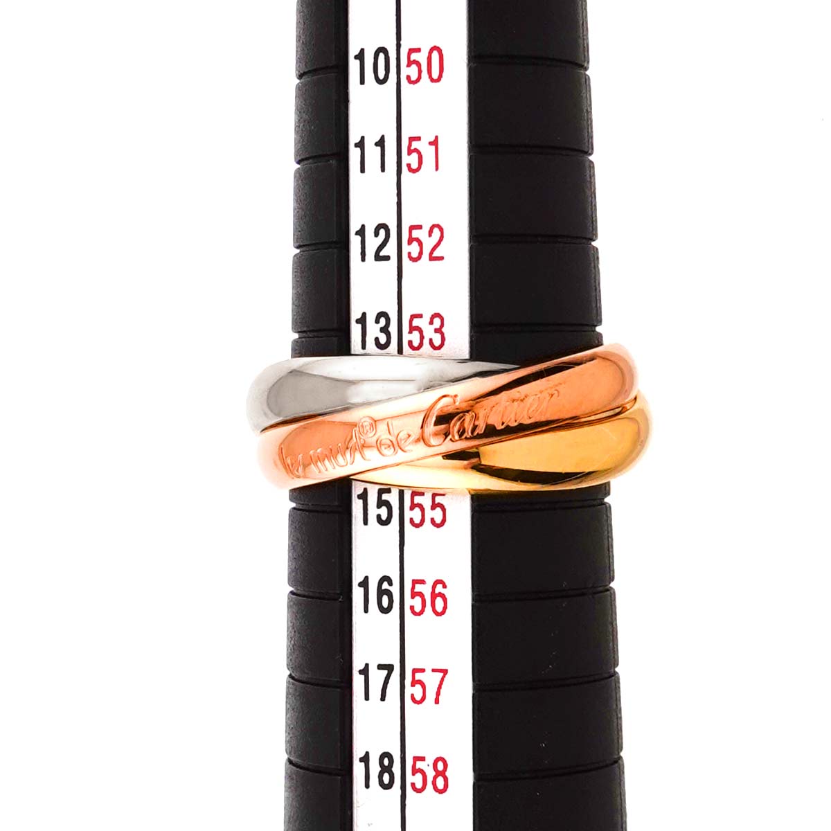 Trinity Ring MM 18K YG WG PG 750 Size54 6.5-6.75(US)