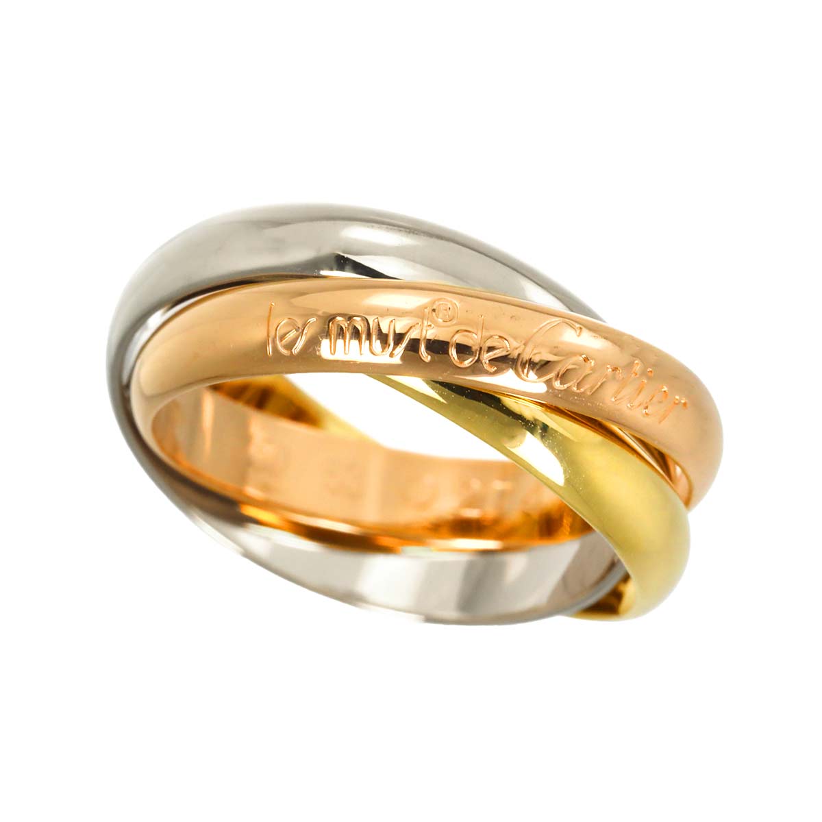 Trinity Ring 18K YG WG PG 750 Size53 6-6.25 (US)