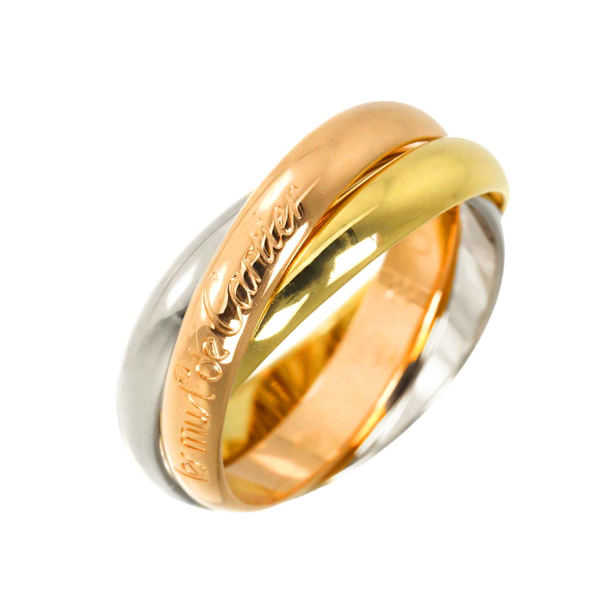 Trinity Ring 18K YG WG PG 750 Size53 6-6.25 (US)