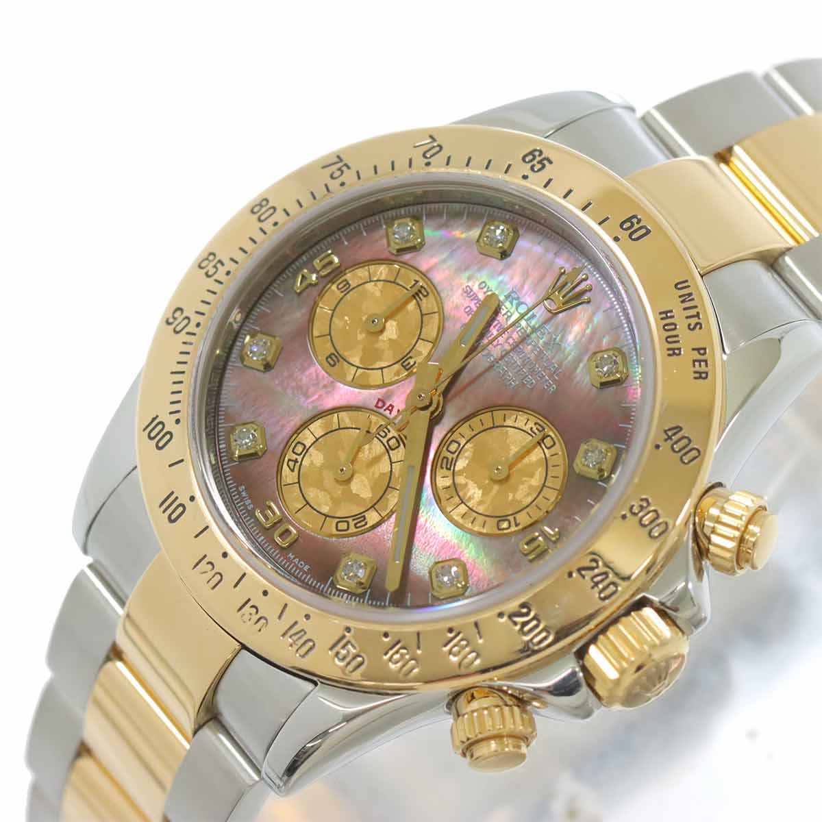 Daytona 116523NG 8P Diamond Serial V 750 YG Black Shell Dial