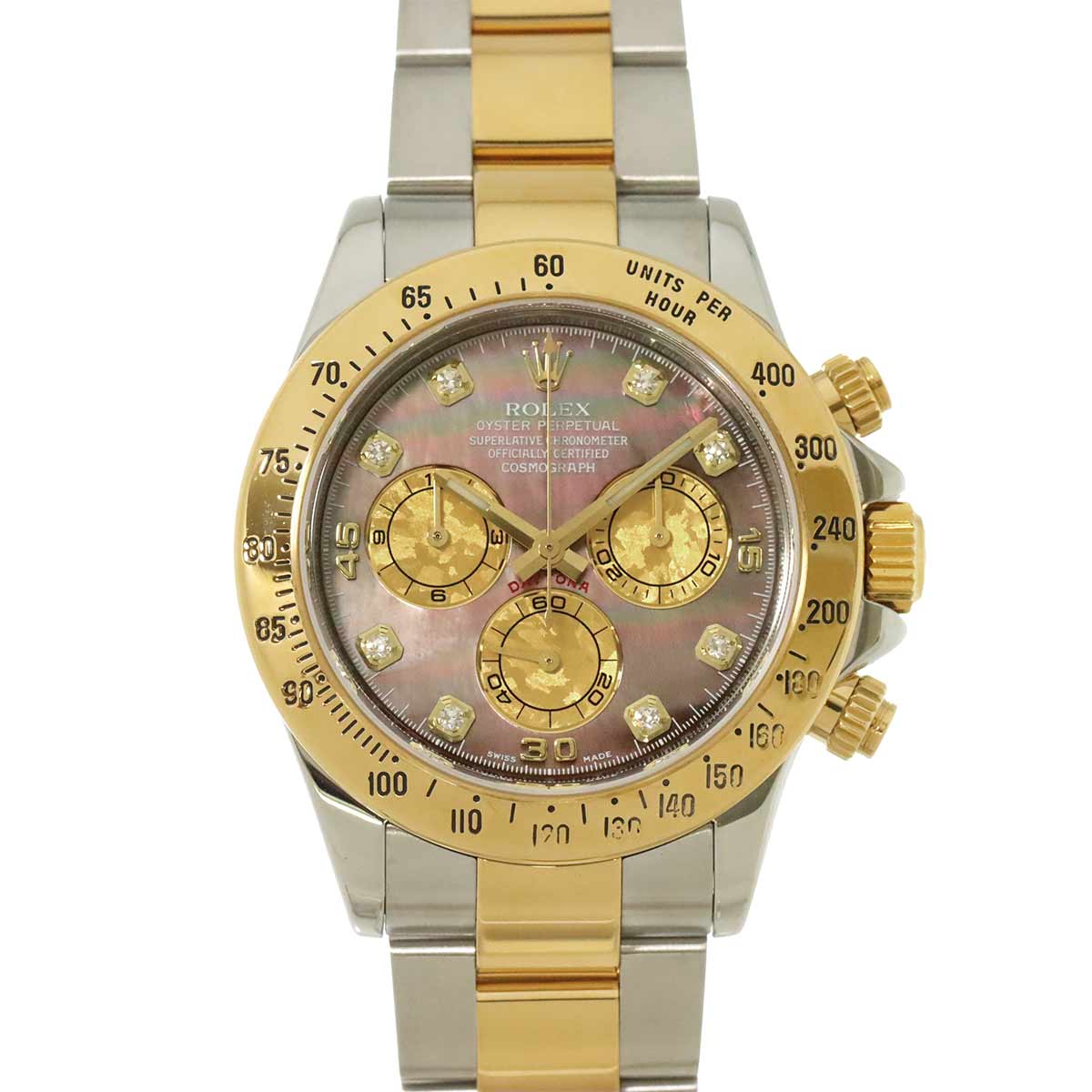 Daytona 116523NG 8P Diamond Serial V 750 YG Black Shell Dial