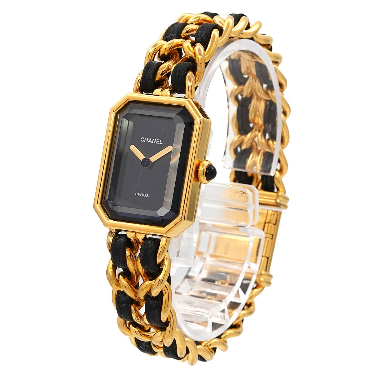 Premiere Size L H0001 Vintage Quartz Black Dial Ladies Watch