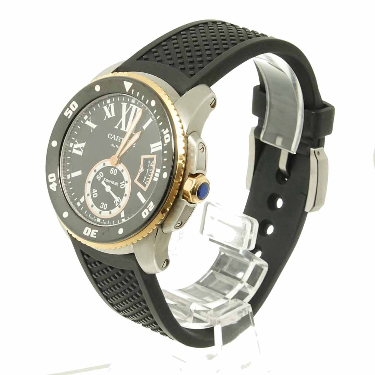 Caliber de cartier diver W7100055 Black Dial 750 PG Mens