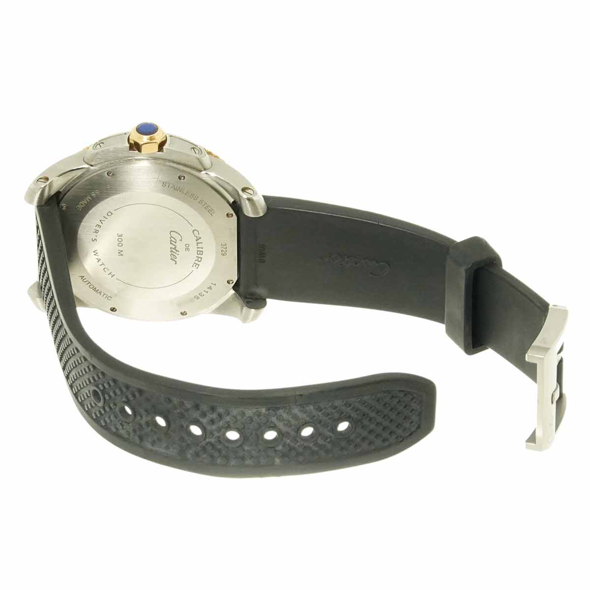 Caliber de cartier diver W7100055 Black Dial 750 PG Mens