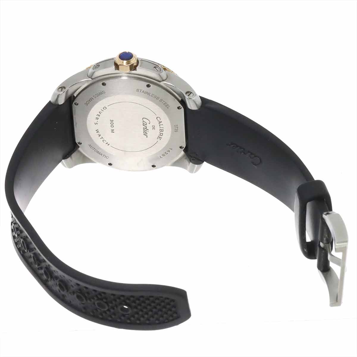 Caliber de cartier diver W7100055 Black Dial 750 PG Mens