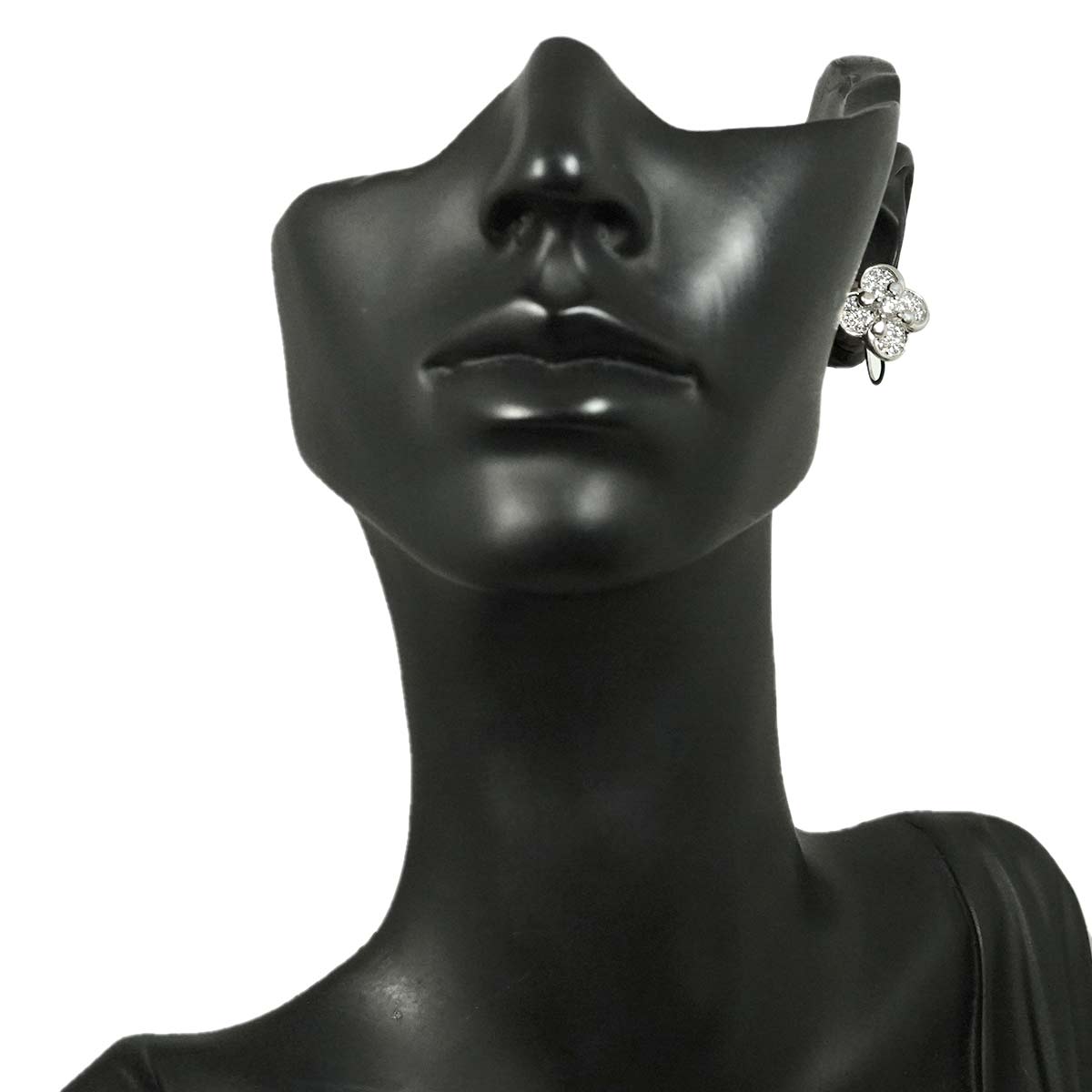 Diamond 0.40ct/0.40ct Earrings Clip on Platinum