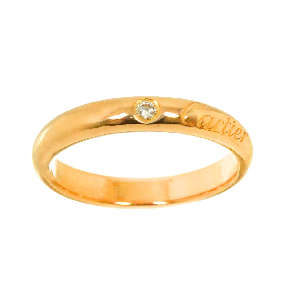 C de Diamond Ring 18K Pink Gold 750 Size49 4.75-5(US)