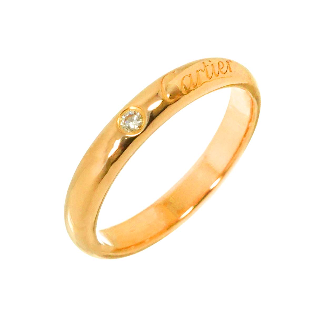 C de Diamond Ring 18K Pink Gold 750 Size49 4.75-5(US)