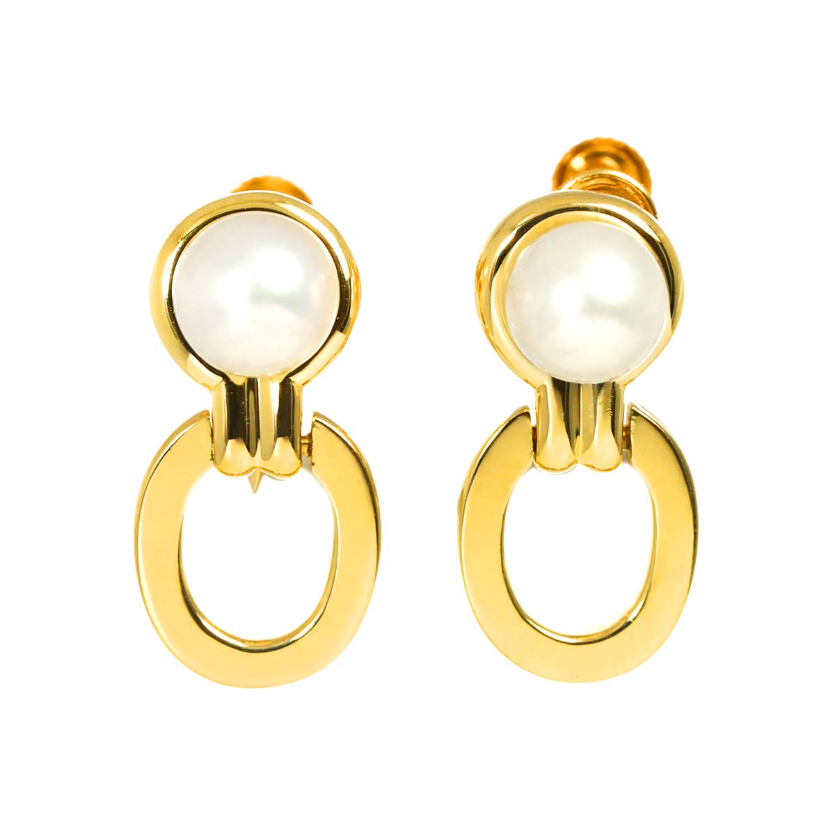 Akoya Pearl 5.8mm Earrings 18K YG 750