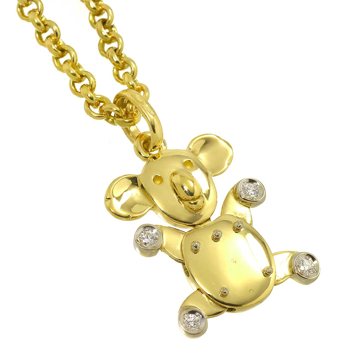 Diamond Necklace 18K YG WG 750