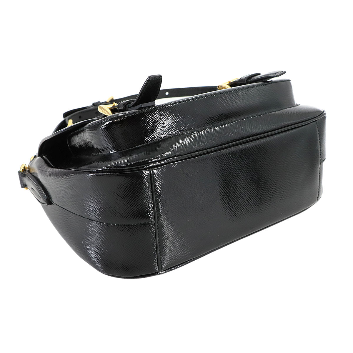 Shoulder Bag Patent Leather Black BT0904 Purse