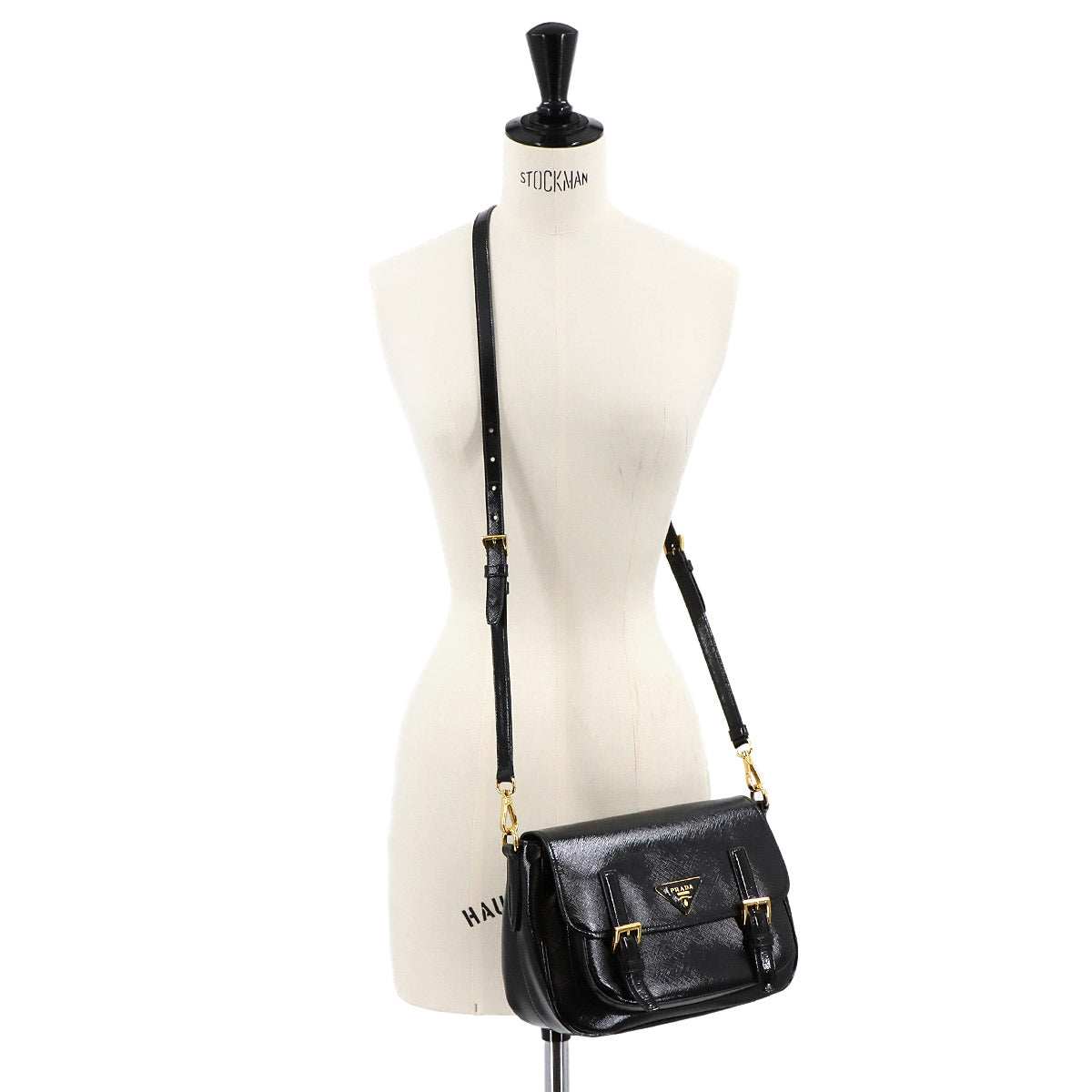 Shoulder Bag Patent Leather Black BT0904 Purse