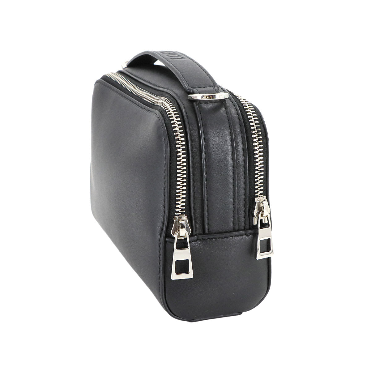 Mini crossbody camera Bag Hand Shoulder Bag Leather Black Anagram