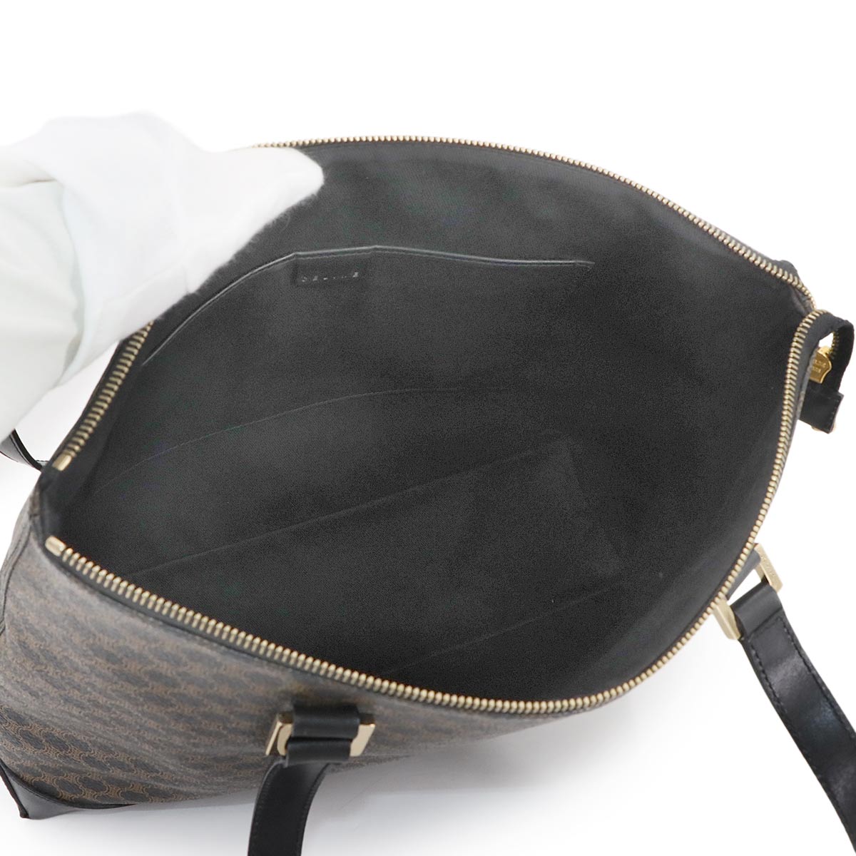 Macadam Tote Bag PVC Leather Black Brown Vintage Purse