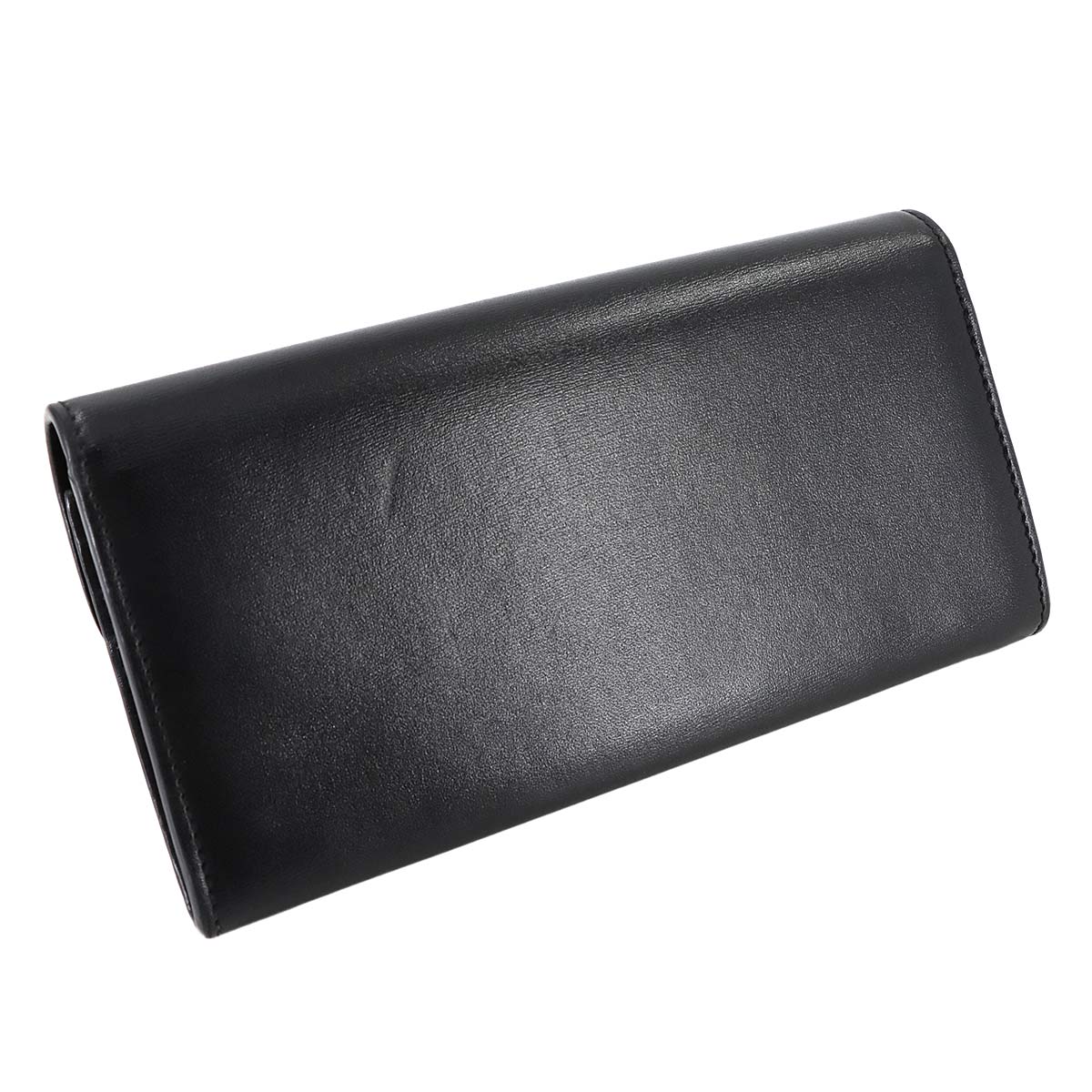Triomphe Long Wallet Leather Black 10E313DPV