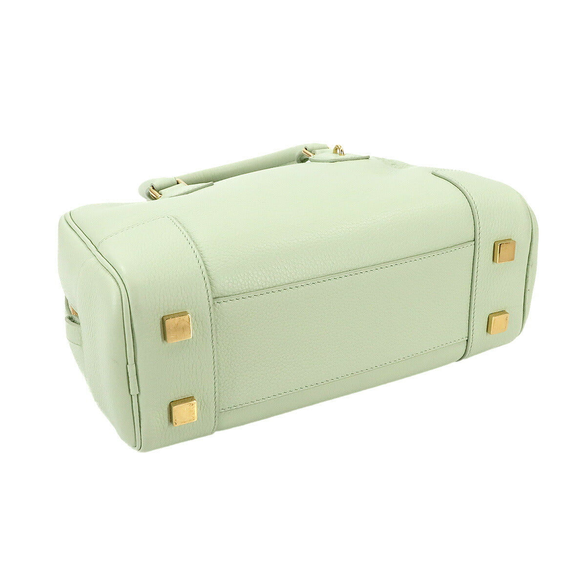 Amazona 23 2way Hand Shoulder Bag Leather Light green Purse
