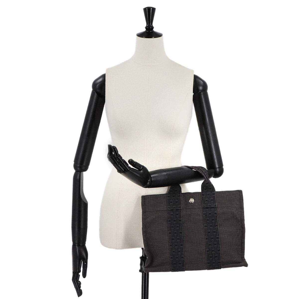 Herline Tote PM Bag Canvas Gray Unisex Purse