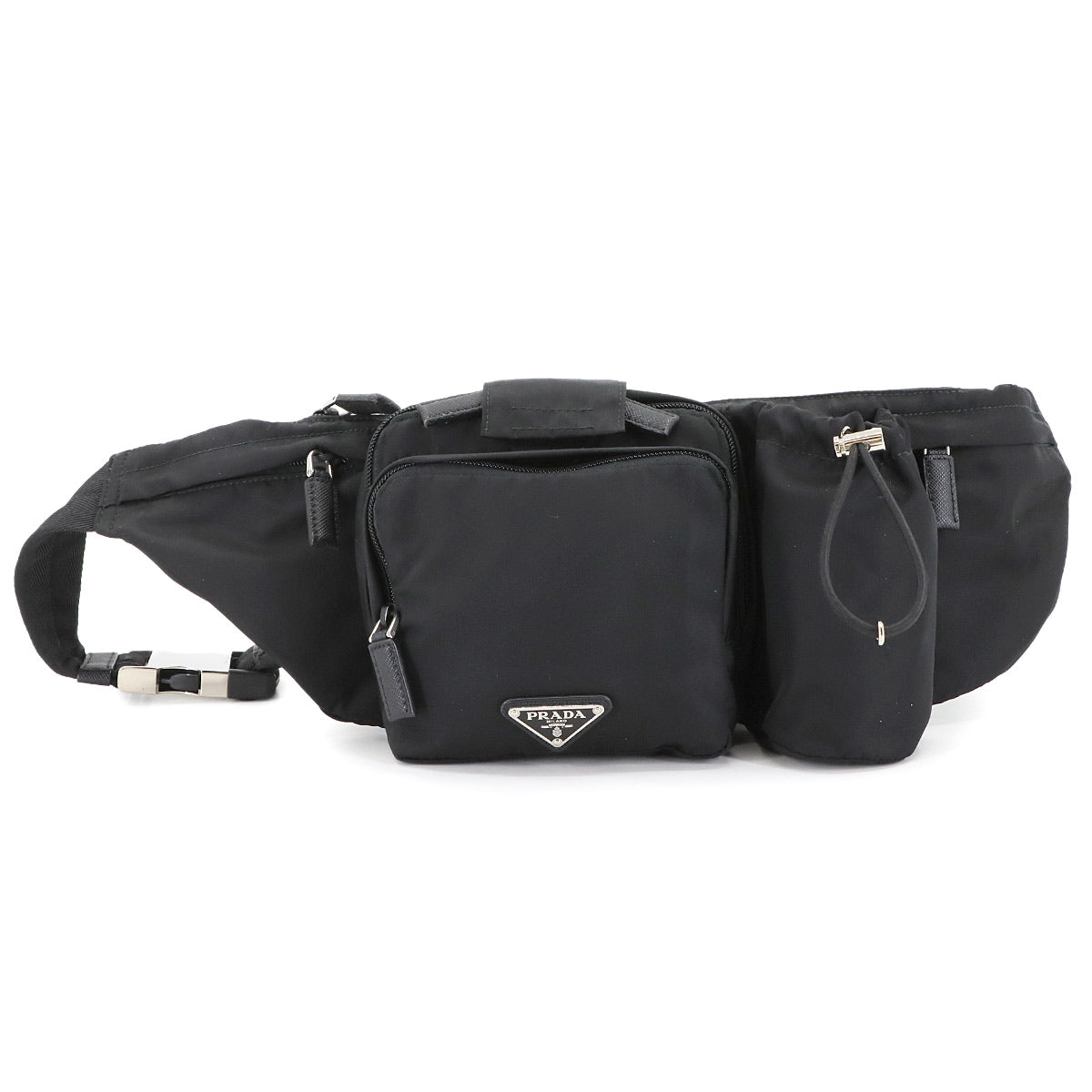 Crossbody Waist Bag Pouch Nylon Nero Black 2VL056 Purse