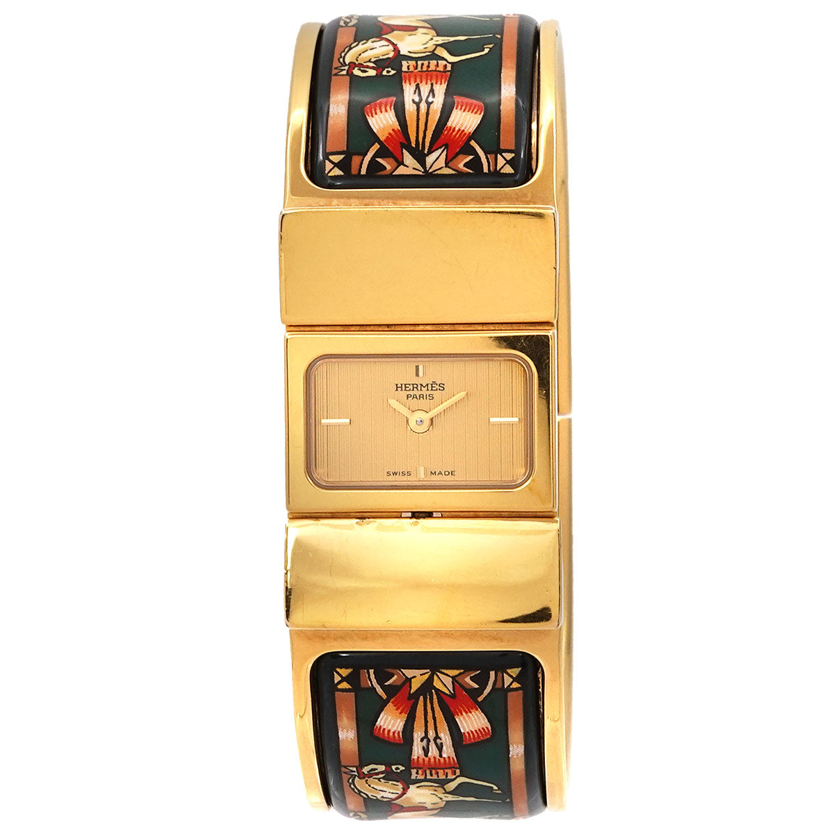 Loquet LO1.201 Quartz Gold Dial Ladies Bngle Watch
