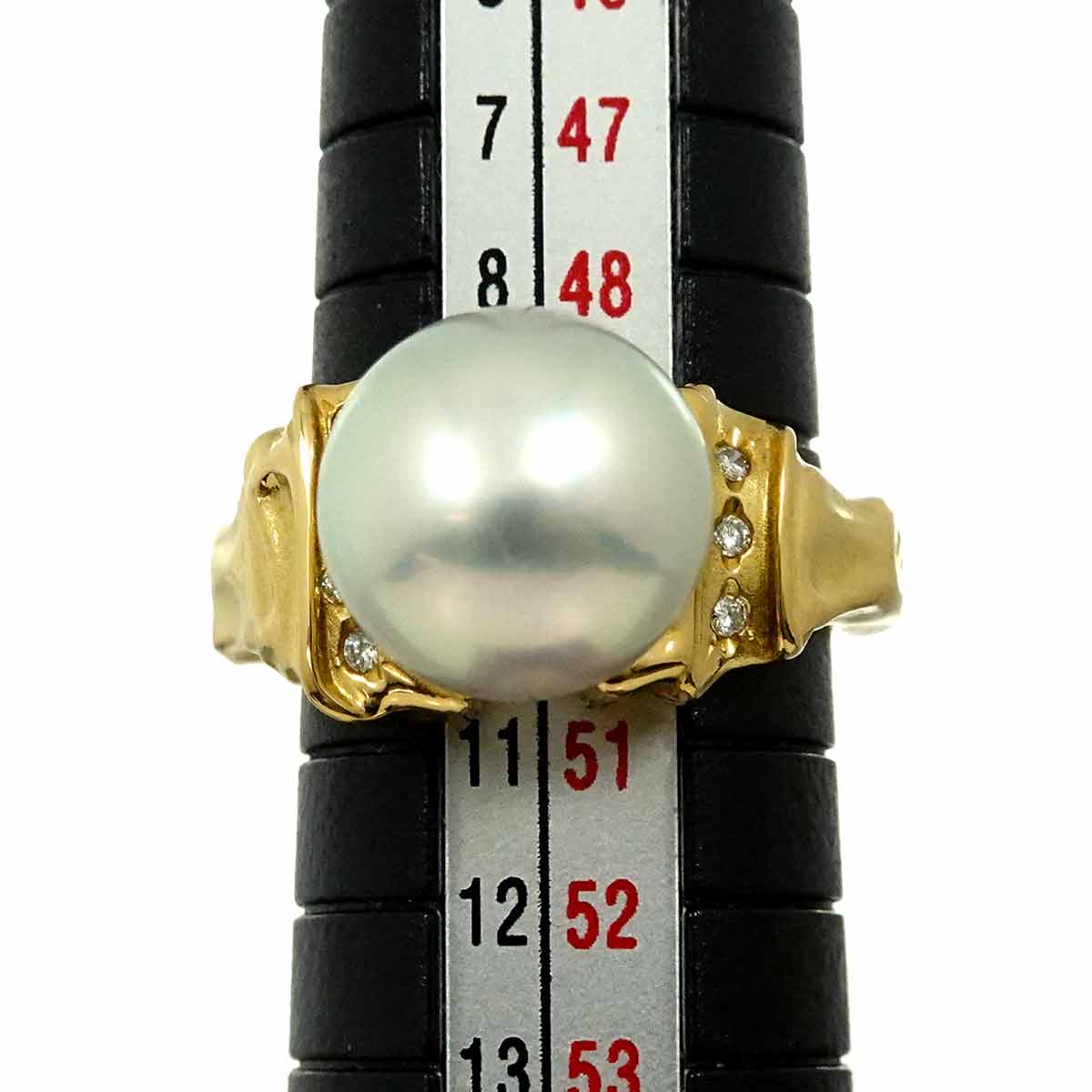 South Sea pearl Diamond 0.04ct Ring 18K YG 750 size5.25(US) 90295447