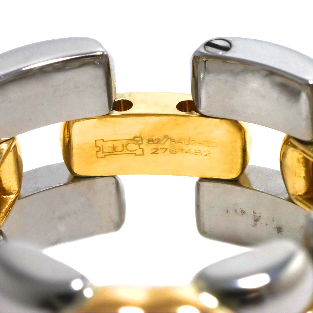 Happy Diamond Ring 18K YG 750 SS Size6-6.25(US)