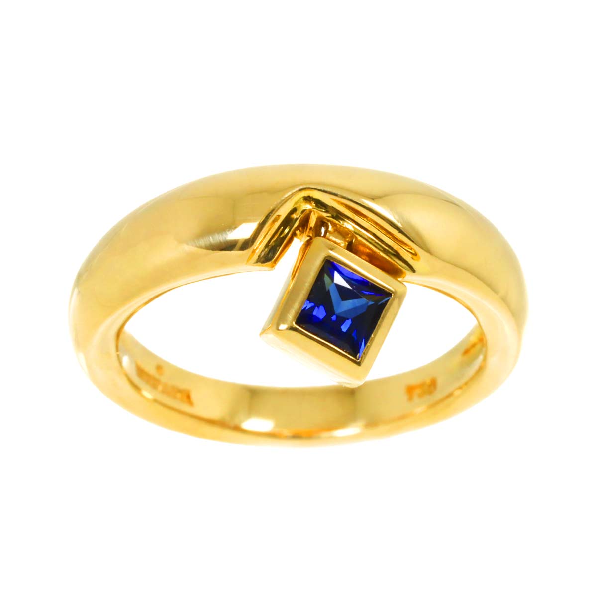 Sapphire Ring 18K YG 750 Size5.25(US)