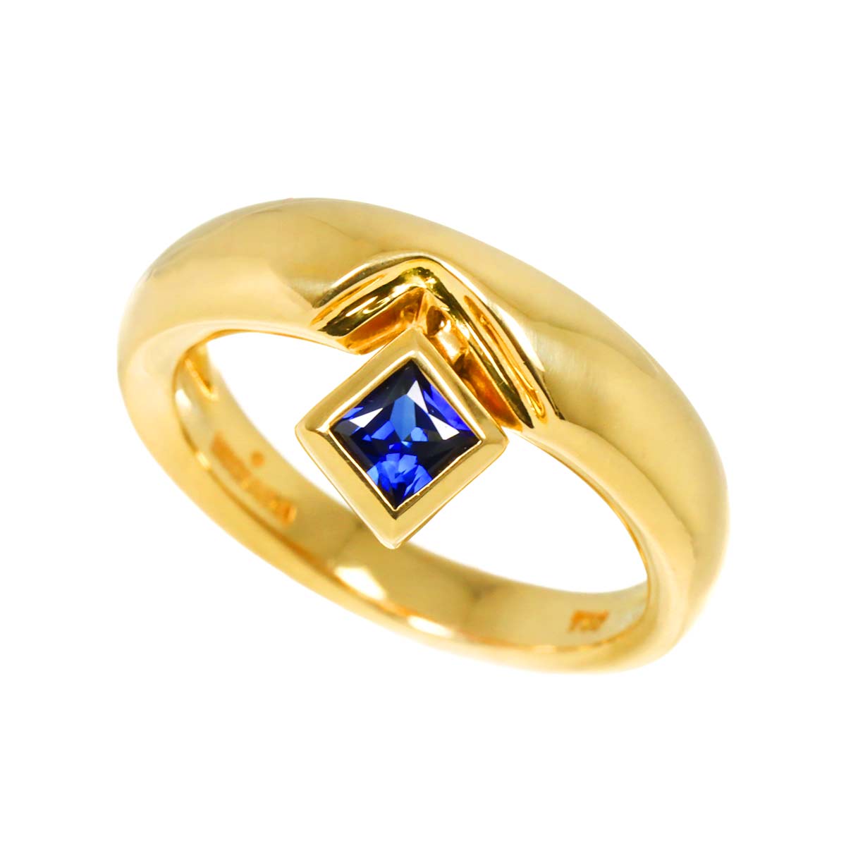 Sapphire Ring 18K YG 750 Size5.25(US)