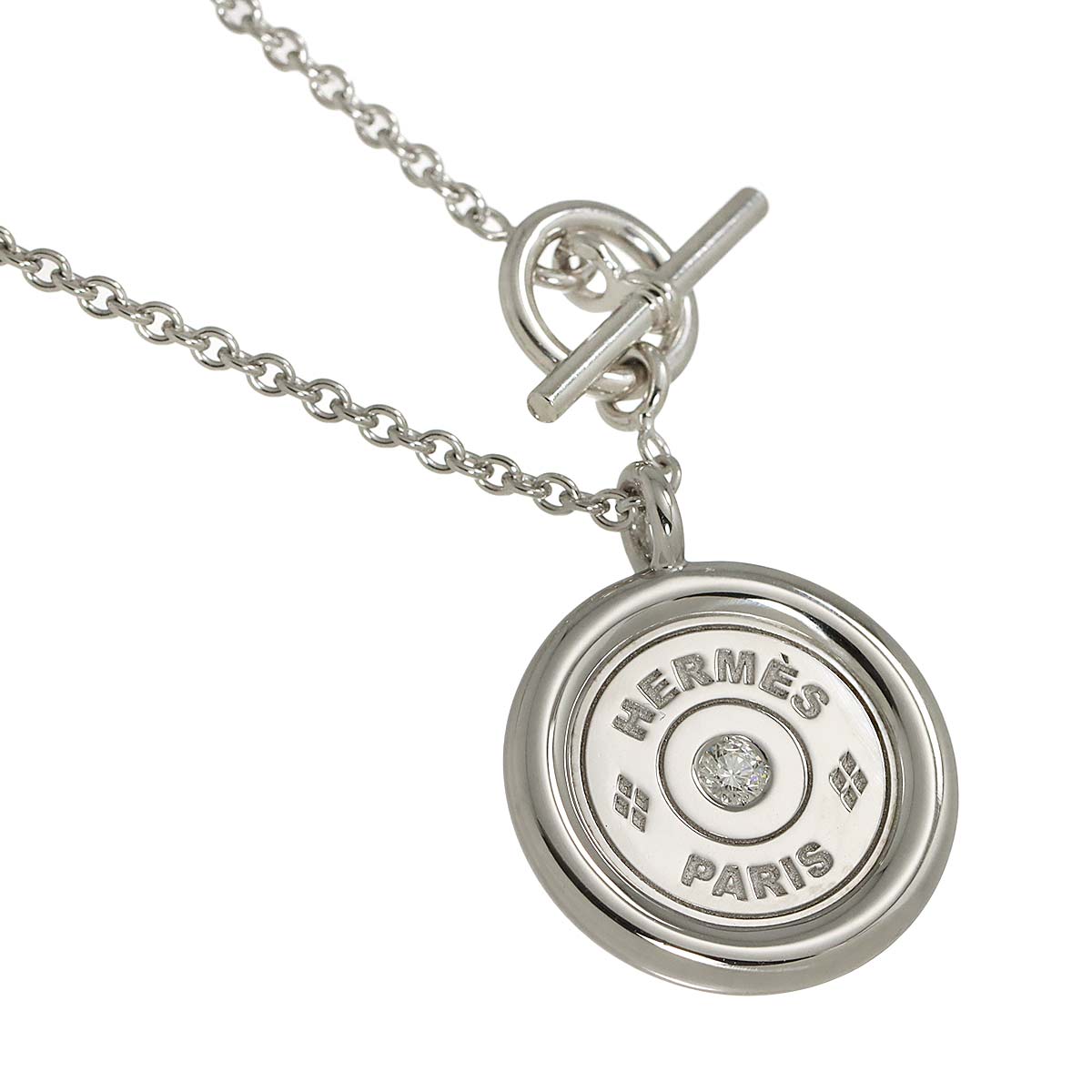 Sellier Diamond Necklace 18K White Gold 750