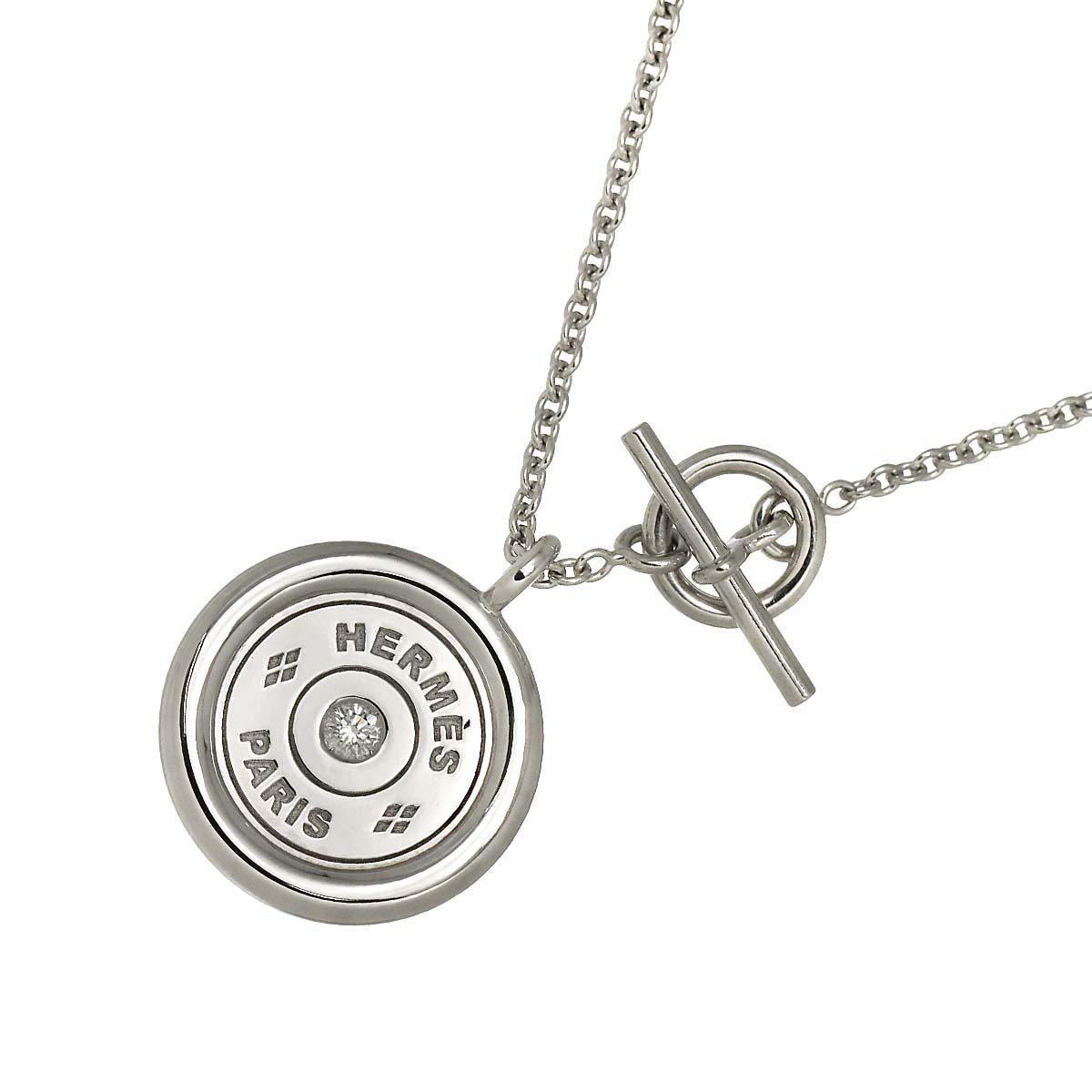 Sellier Diamond Necklace 18K White Gold 750