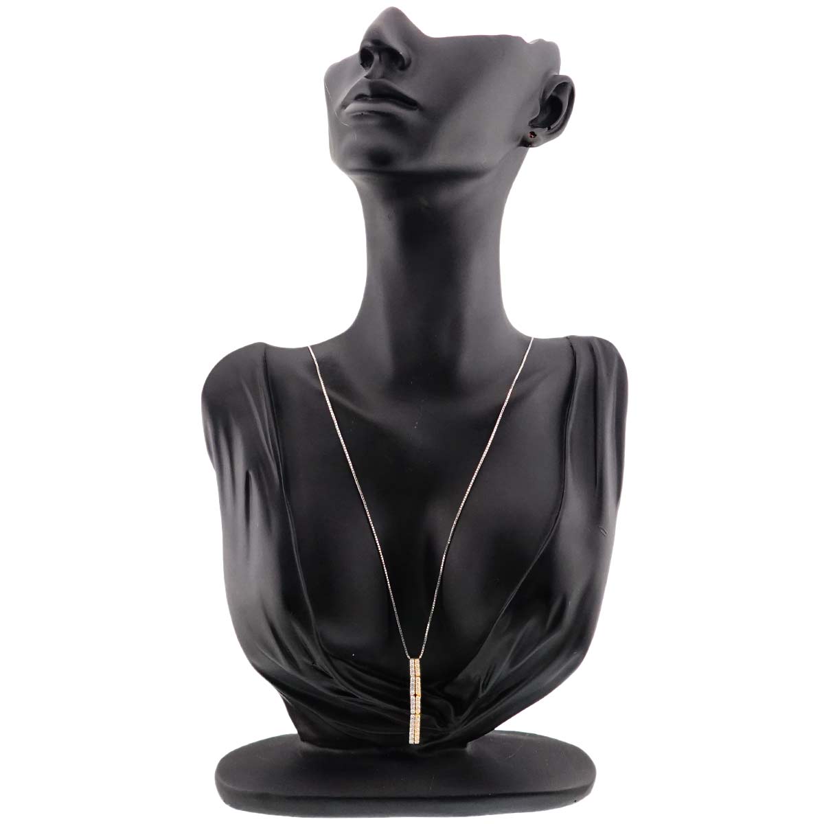 Diamond 0.32ct/0.32ct Necklace K18 WG YG 750