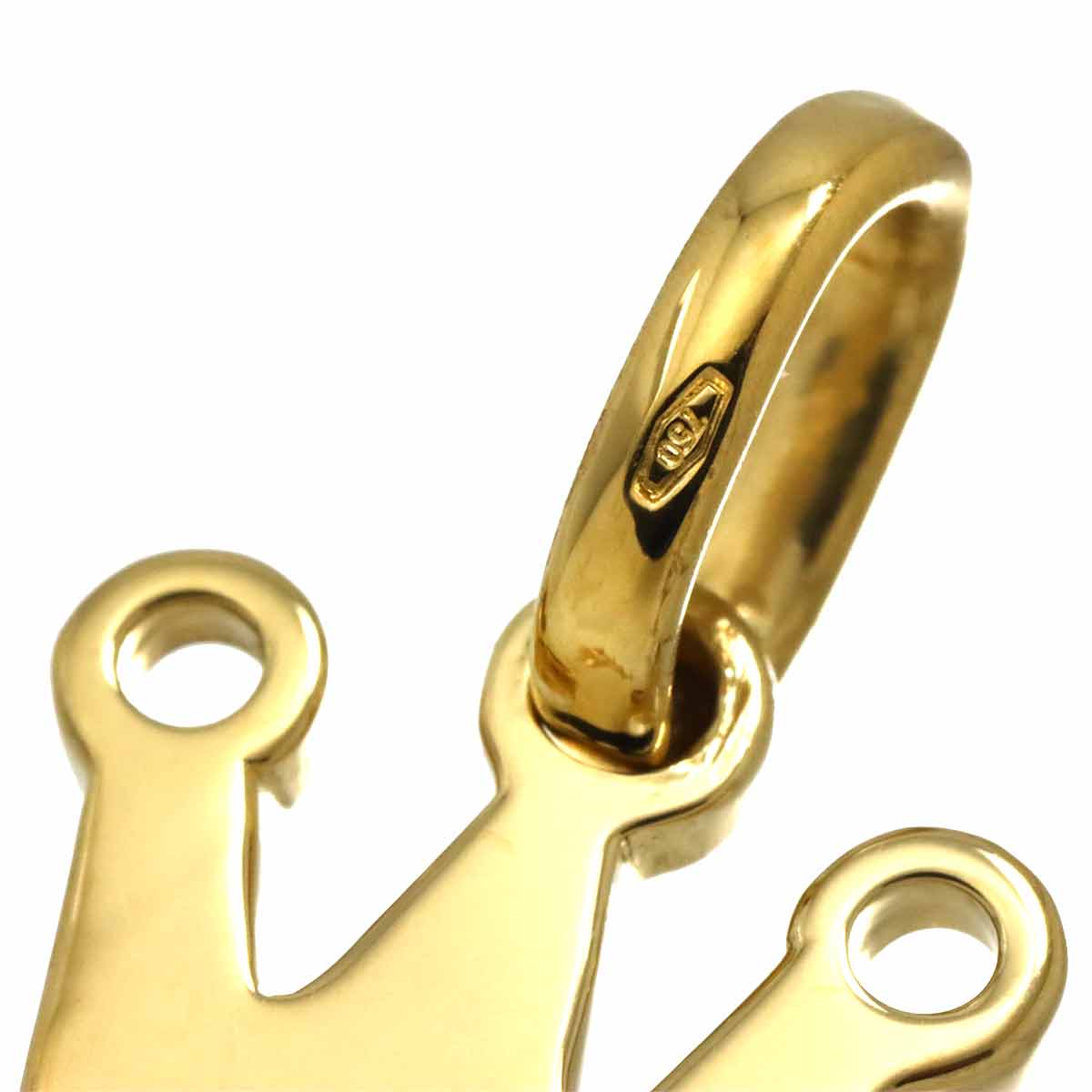 King motif Pendant Top 18K YG 750