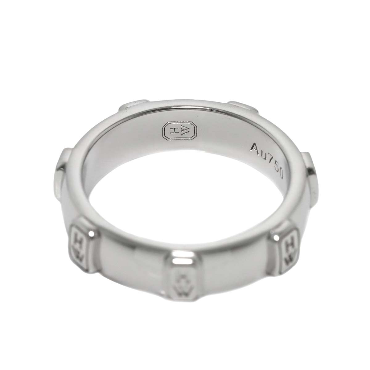 HW Logo Diamond Ring 18K WG 750 size4.5US)