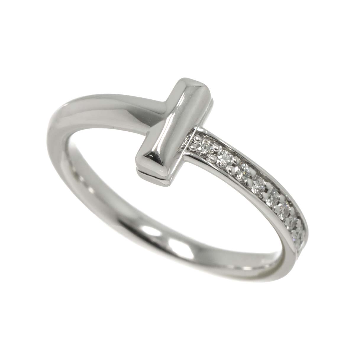 T One Diamond Ring 18K WG 750 Size6(US)