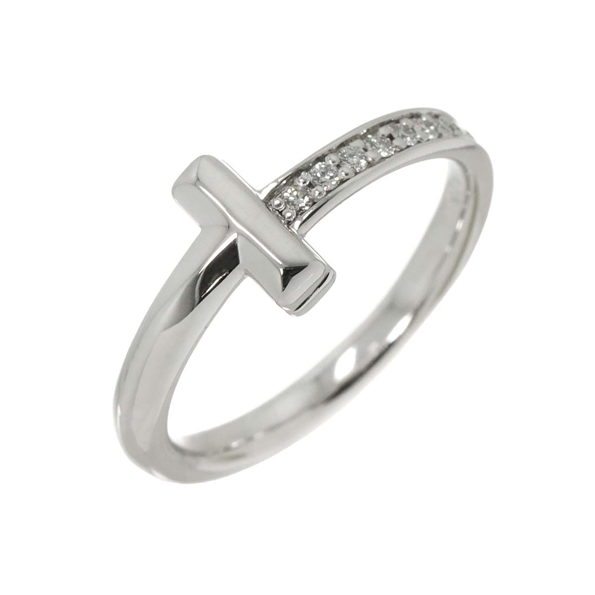 T One Diamond Ring 18K WG 750 Size6(US)