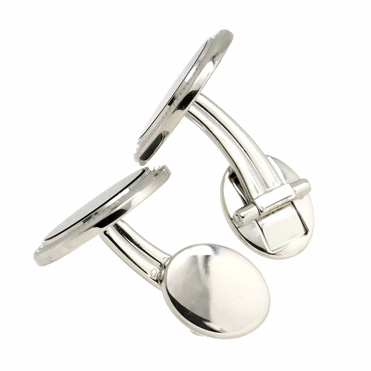 Cufflinks Onyx 18K White Gold 750