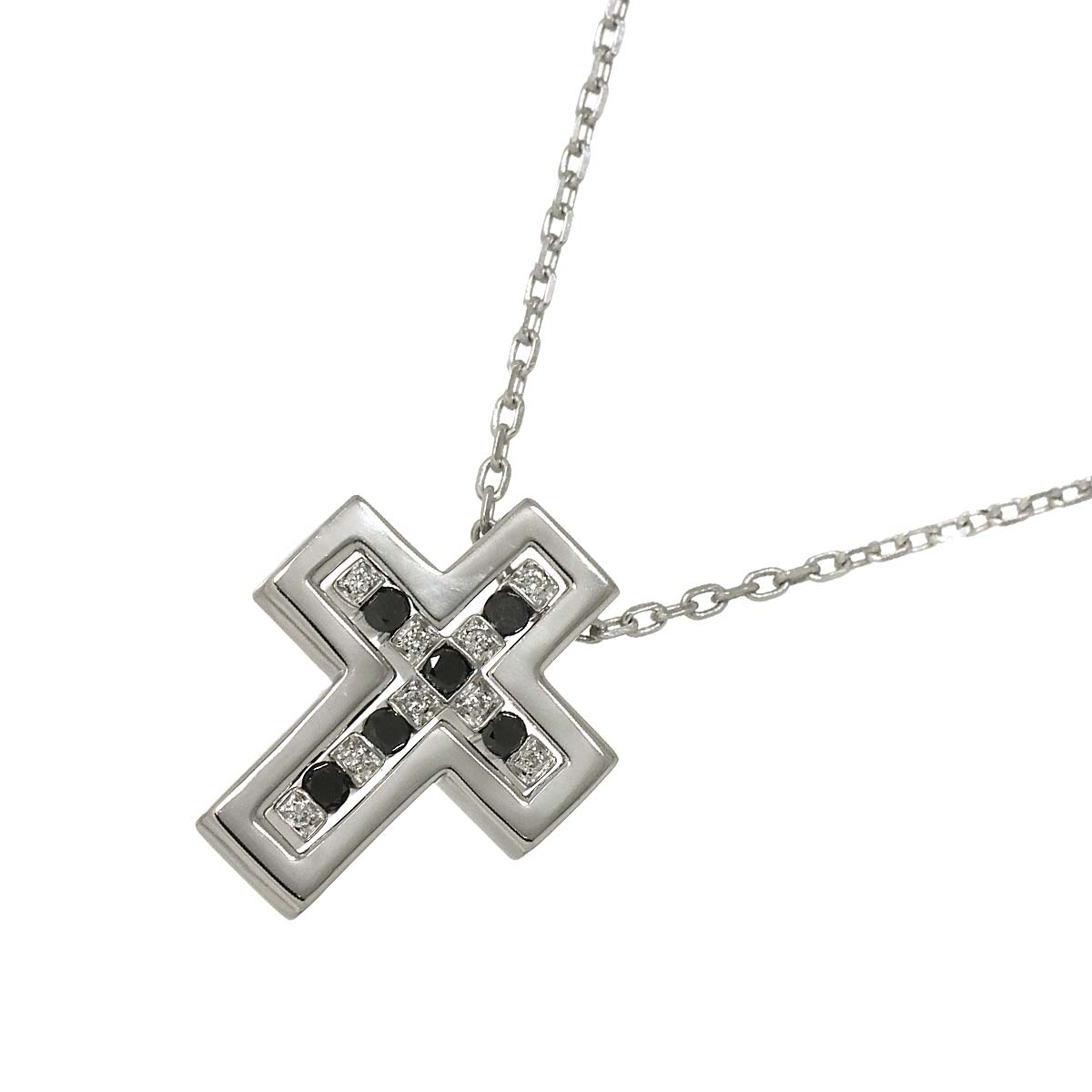 Belle Epoque Diamond Cross Necklace XS 18K WG 750