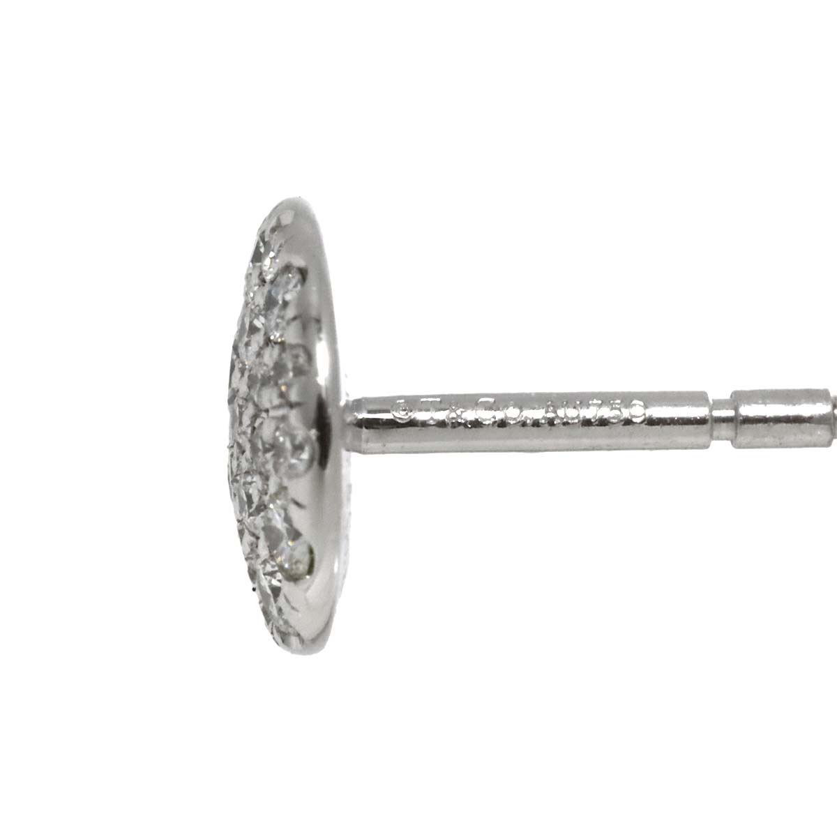 Diamond Earrings Pierced 18K WG 750