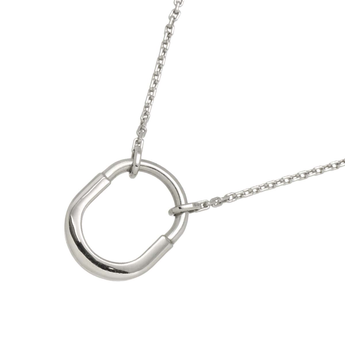 Lock Necklace 18K White Gold 750