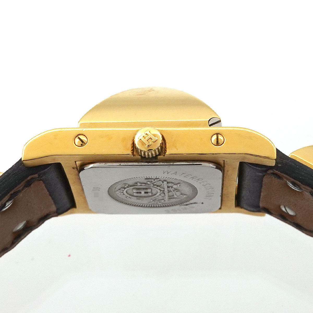 Medor Vintage pyramid Gold studs Quartz White Dial Ladies