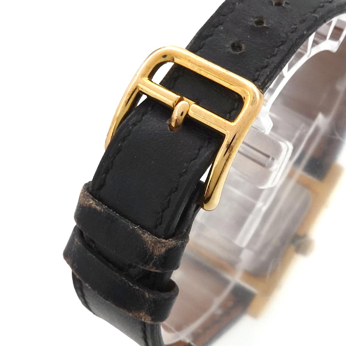 Medor Vintage pyramid Gold studs Quartz White Dial Ladies