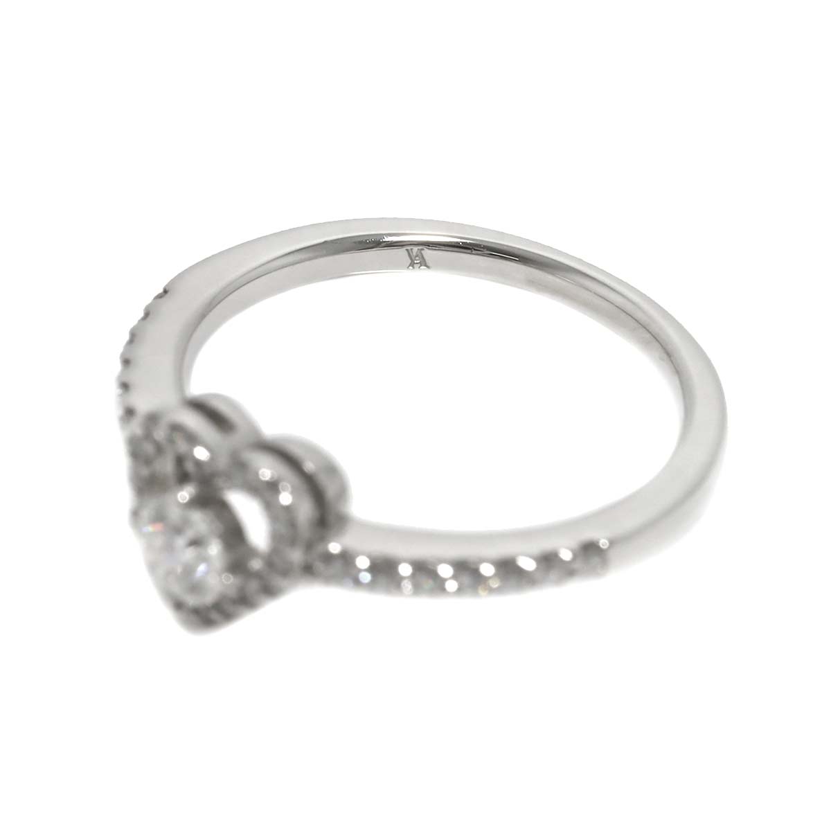 Diamond 0.32ct Heart Ring Pt Platinum size4(US)