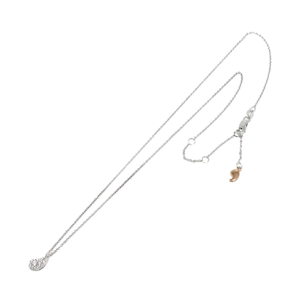 Diamond Necklace 18K WG White Gold 750