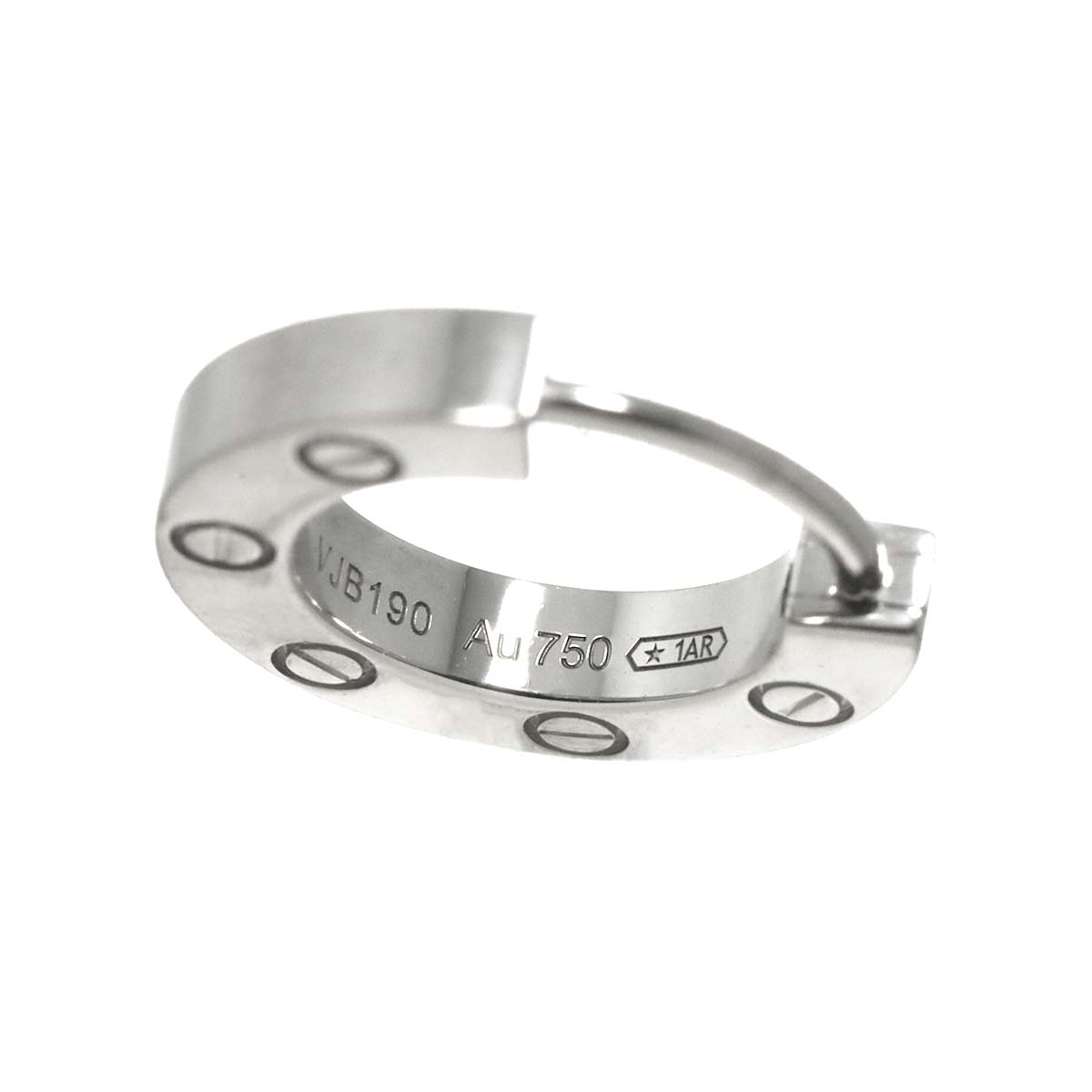 Love Diamond Earring Pierced 18K WG 750 One Piece only