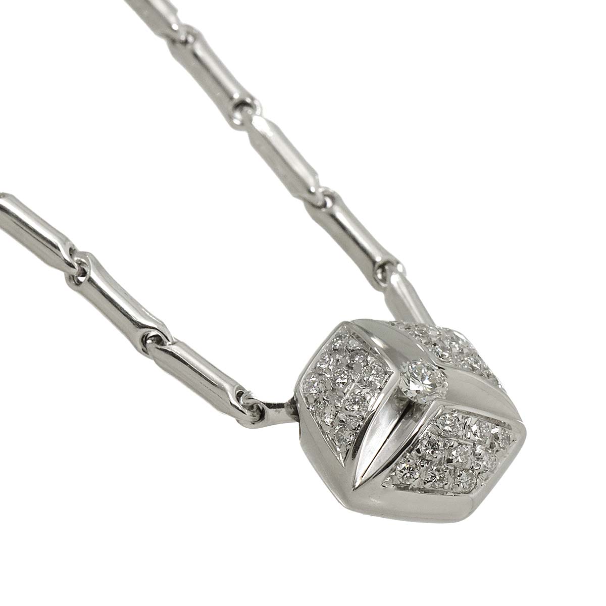 Diamond 0.38ct Necklace 18K WG 750