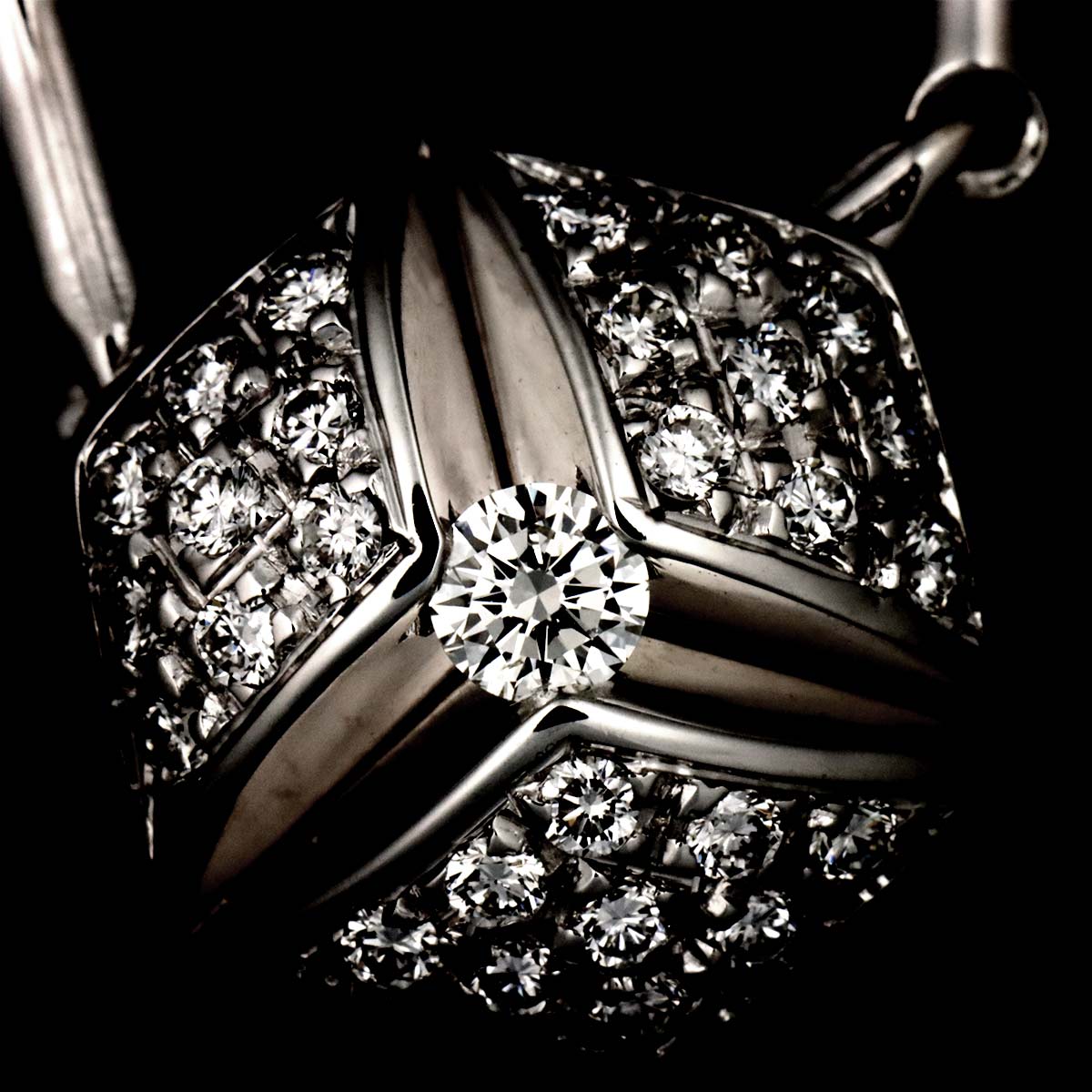 Diamond 0.38ct Necklace 18K WG 750